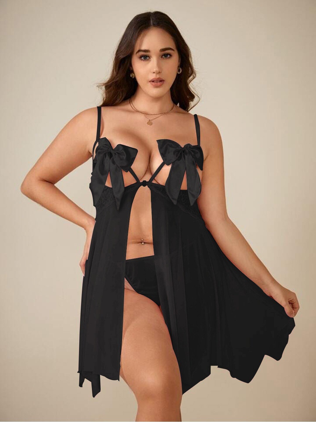 

FIMBUL Net Baby Doll, Black