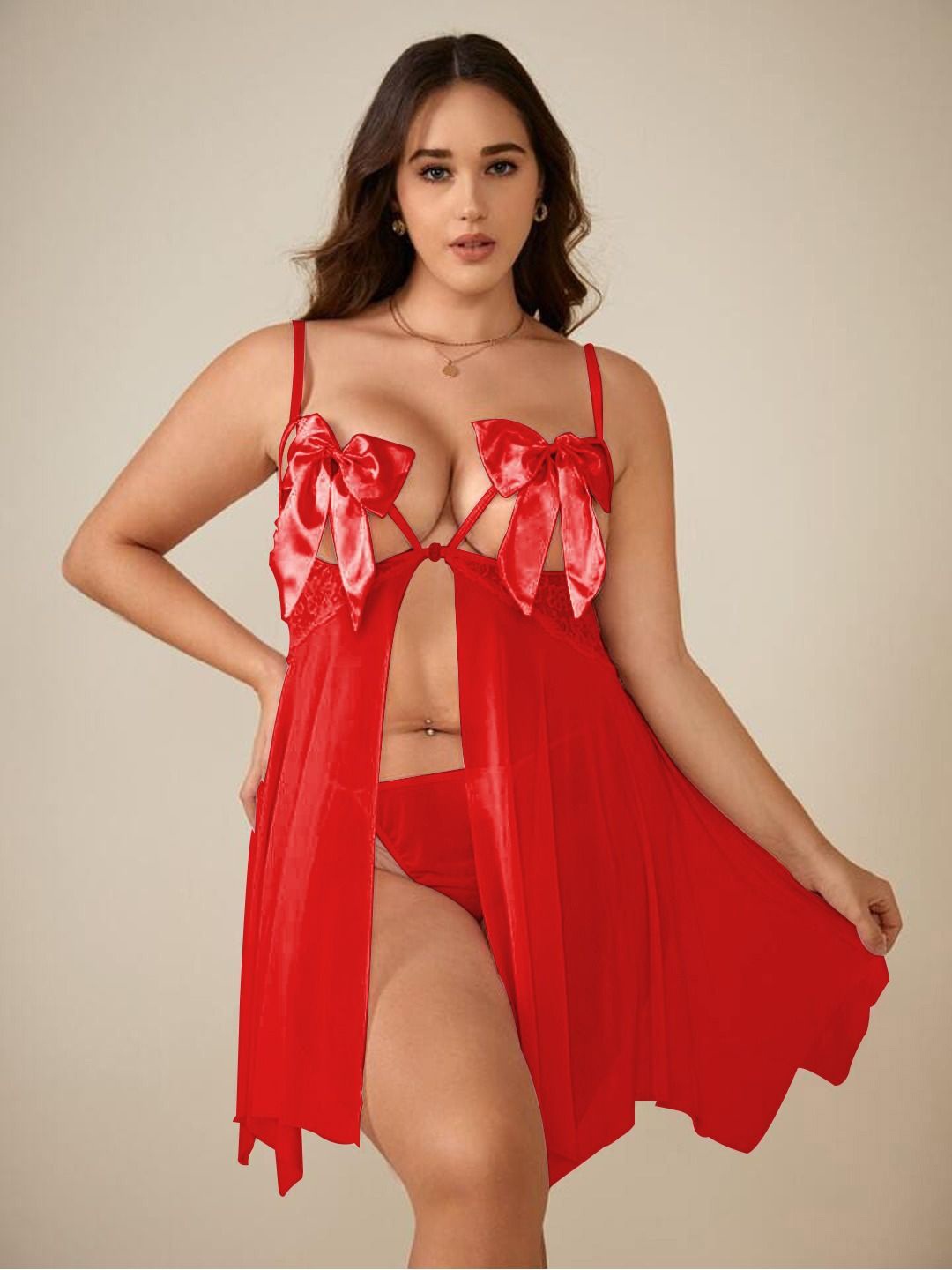 

FIMBUL Net Baby Doll, Red
