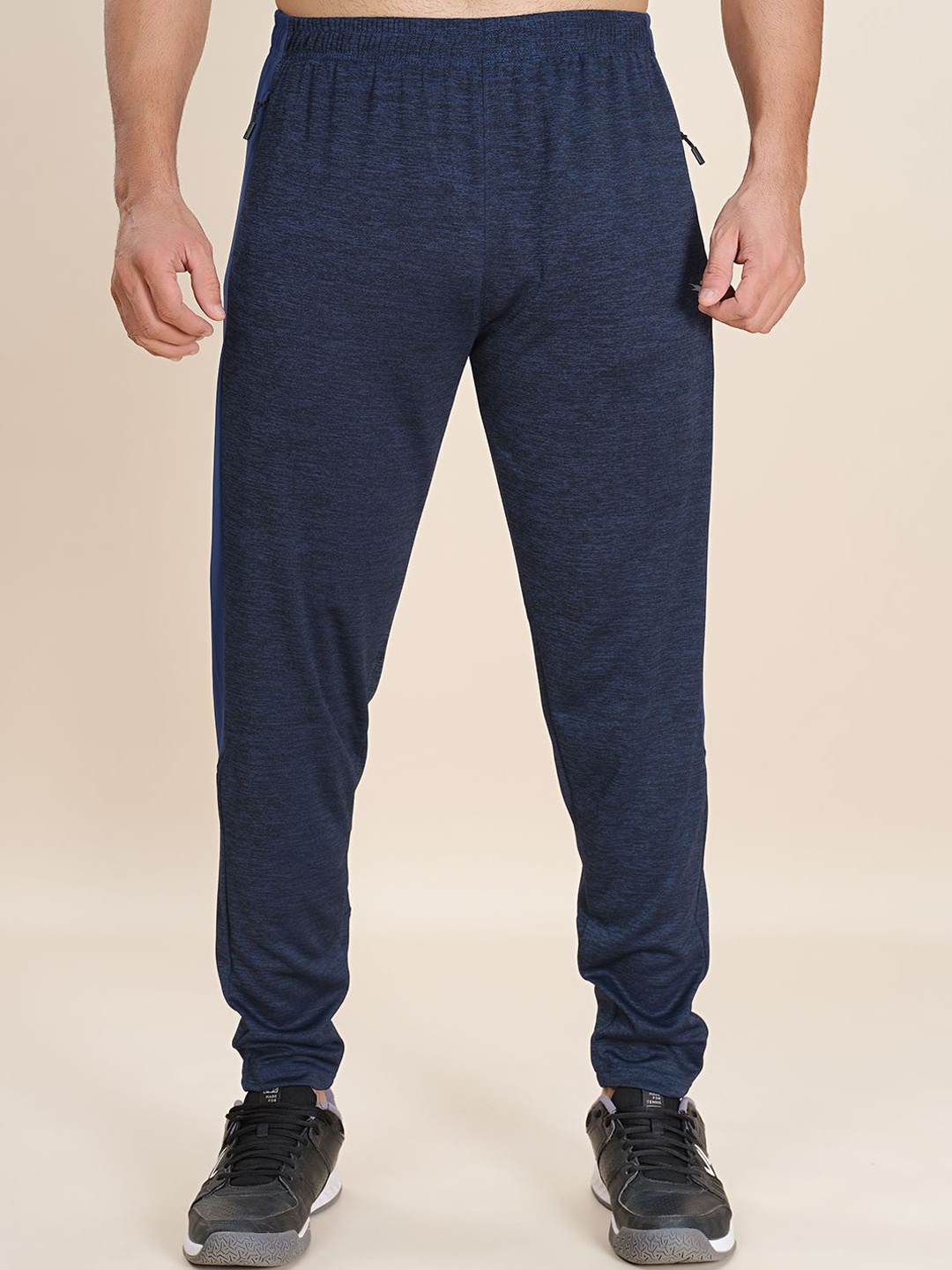 

Technosport Men Solid Plus Size Slim Fit Active Track Pants, Blue