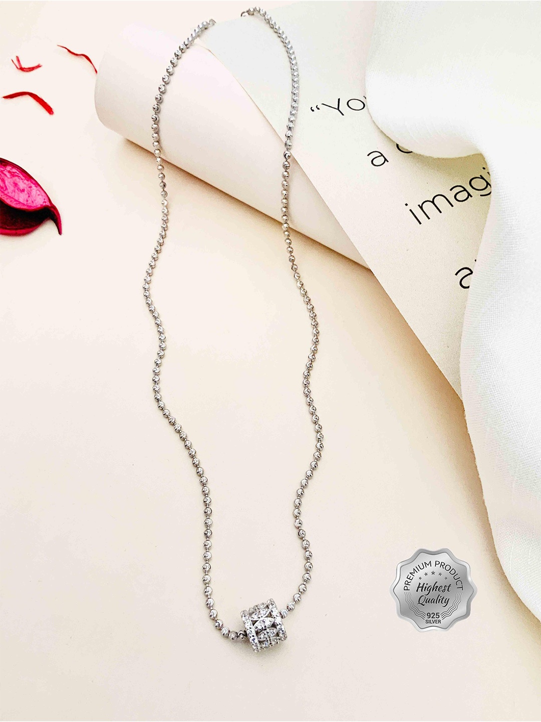 

ABDESIGNS Women Silver Silver-Plated Handcrafted Chain
