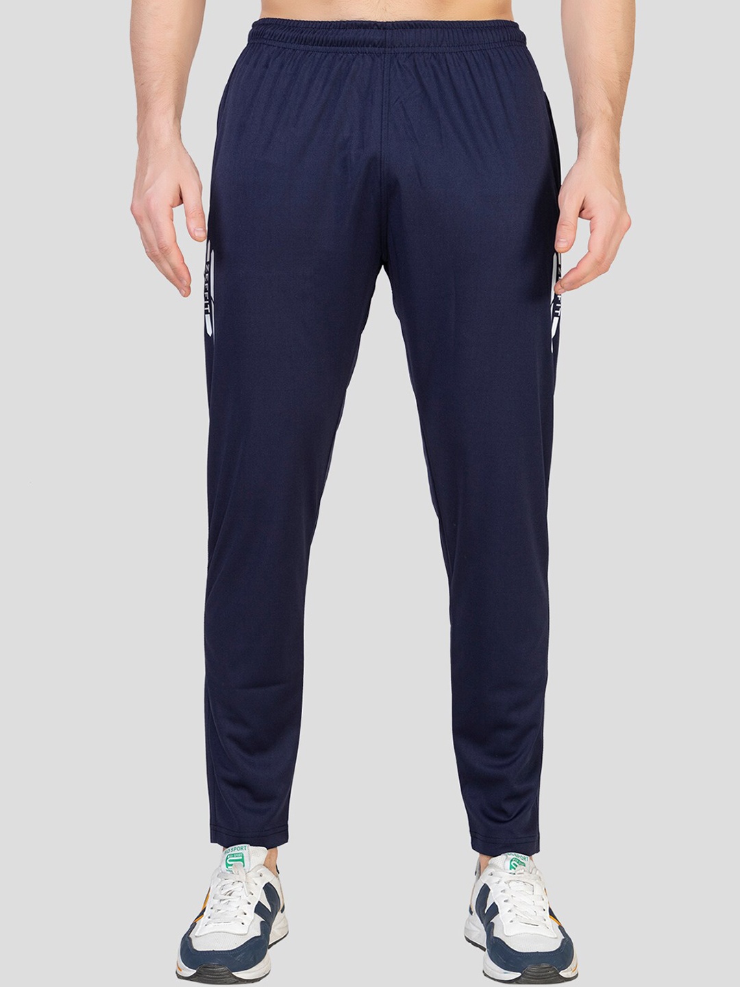 

ZEFFIT Men Ankle-Length Track Pants, Navy blue