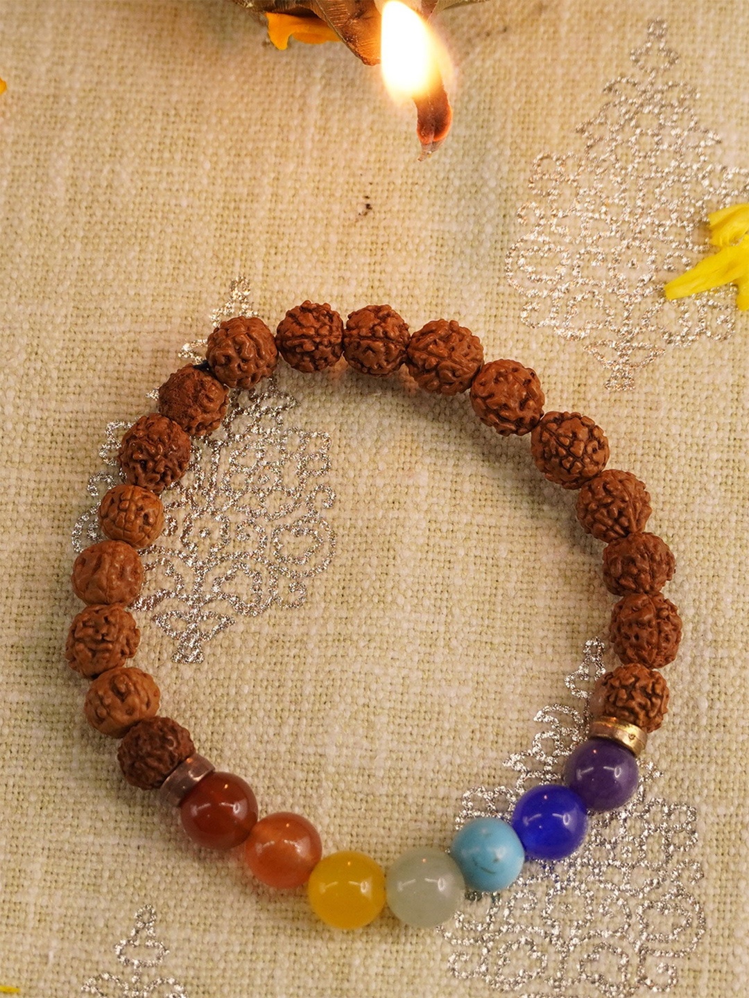 

Japam 7 Chakra & Rudraksha Balance Bands, Gold