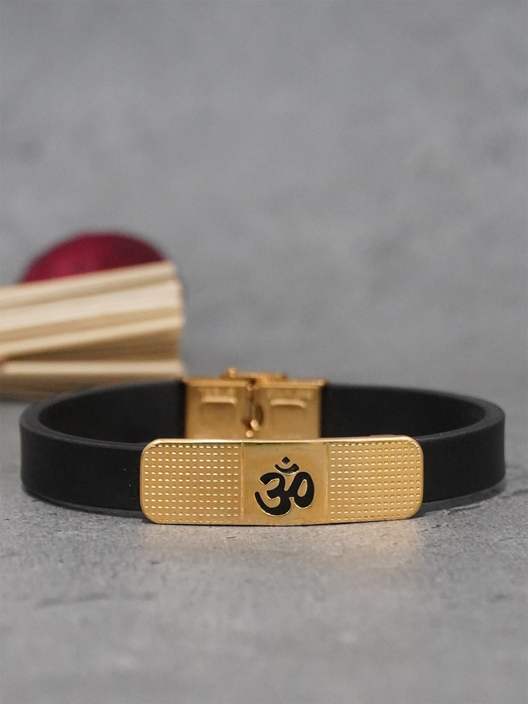 

Japam Gold Plated Om Dots Harmony Wrist Band