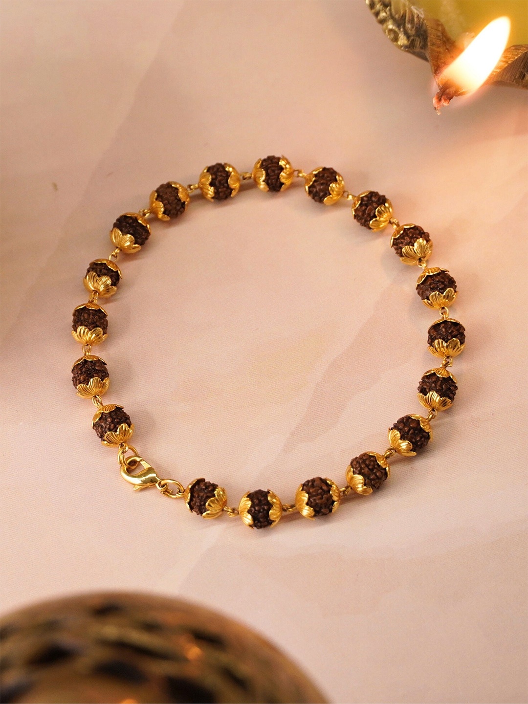 

Japam Women Gold Plated Divine Aura Rudraksha Bracelet