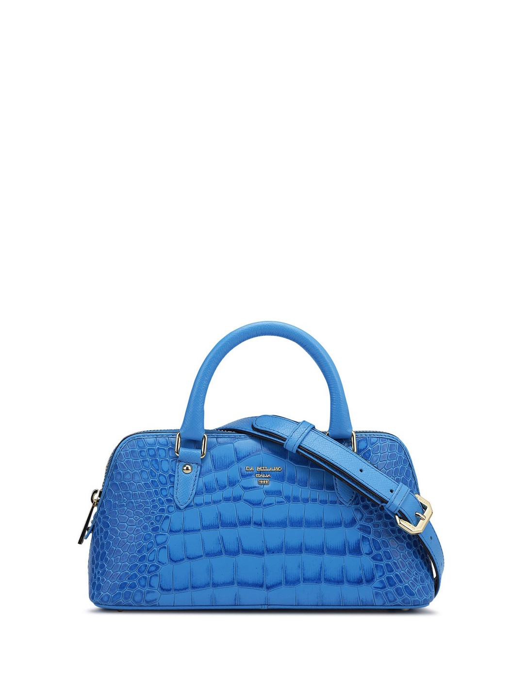 

Da Milano Women's Leather Structured Handheld Bag, Blue