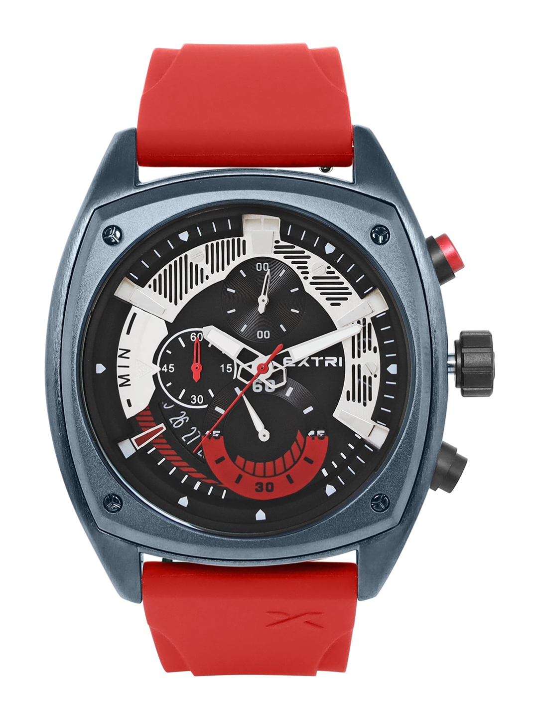 

EXTRI Men Skeleton Dial & Straps Analogue Chronograph Automatic Watch X6056-G, Red