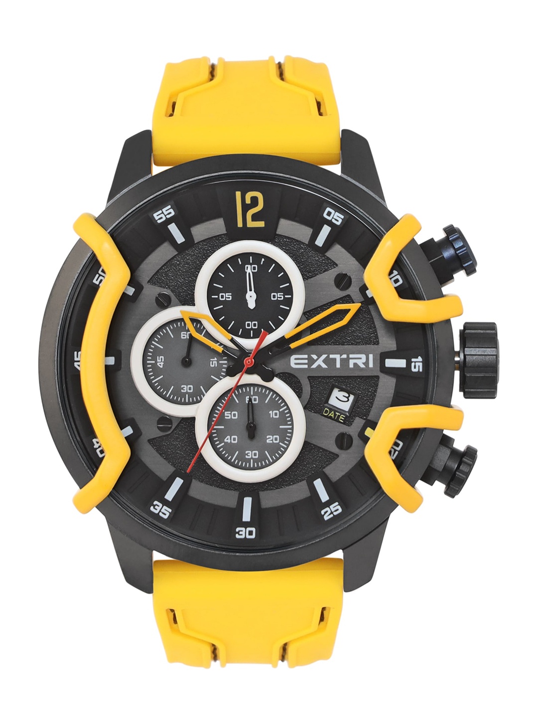 

EXTRI Men Dial & Straps Analogue Chronograph Automatic Watch X6054-F, Black