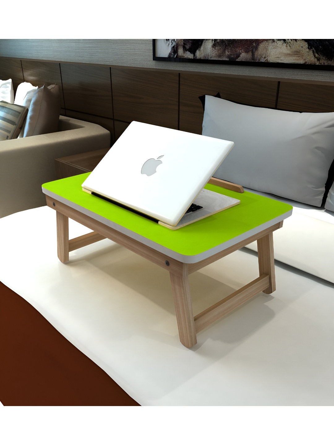 

Fabura Green Wooden Portable Laptop Desk-Adjustable Angle