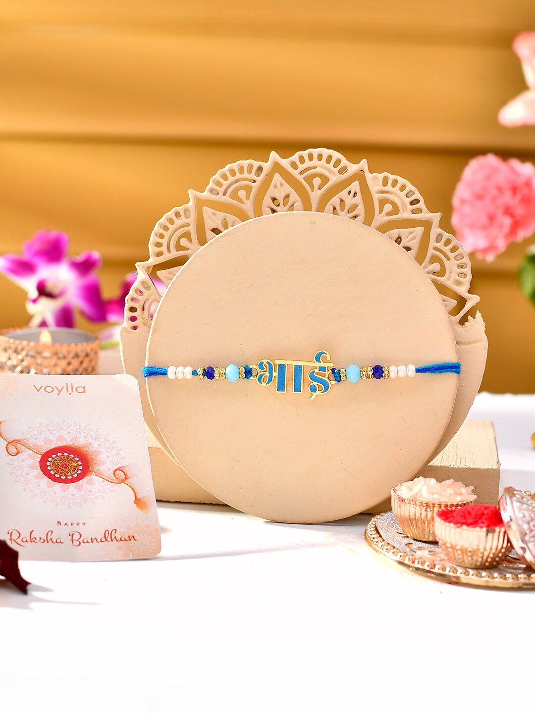 

Voylla Enamel Tie-Ups Bhai Rakhi, Blue