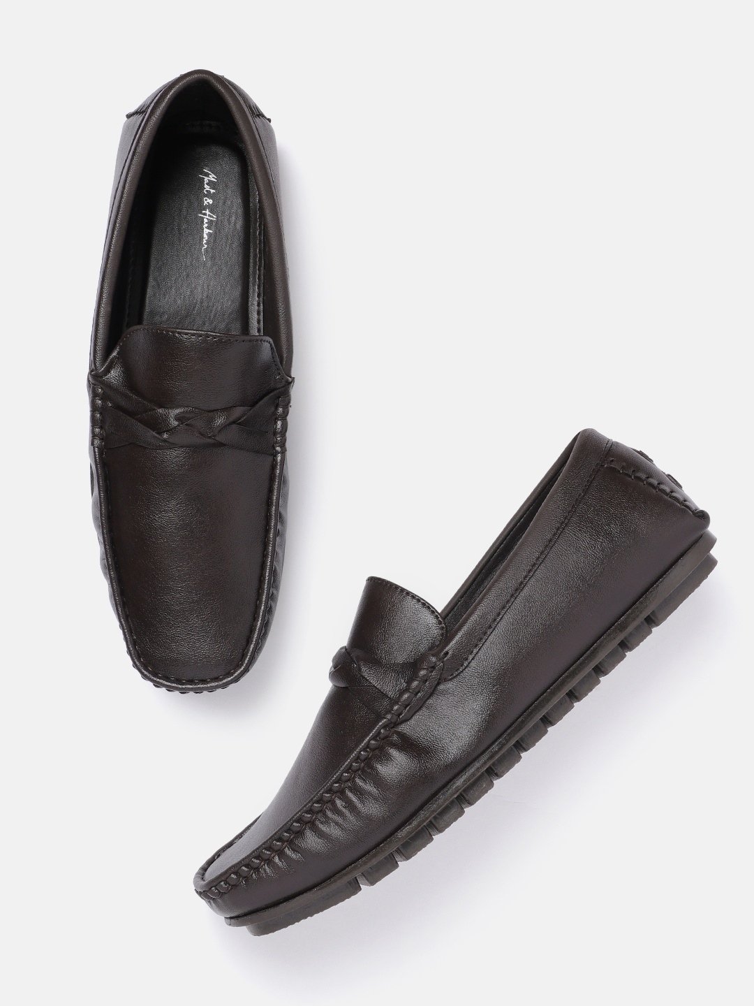 

Mast & Harbour Men Everyday Loafers, Coffee brown