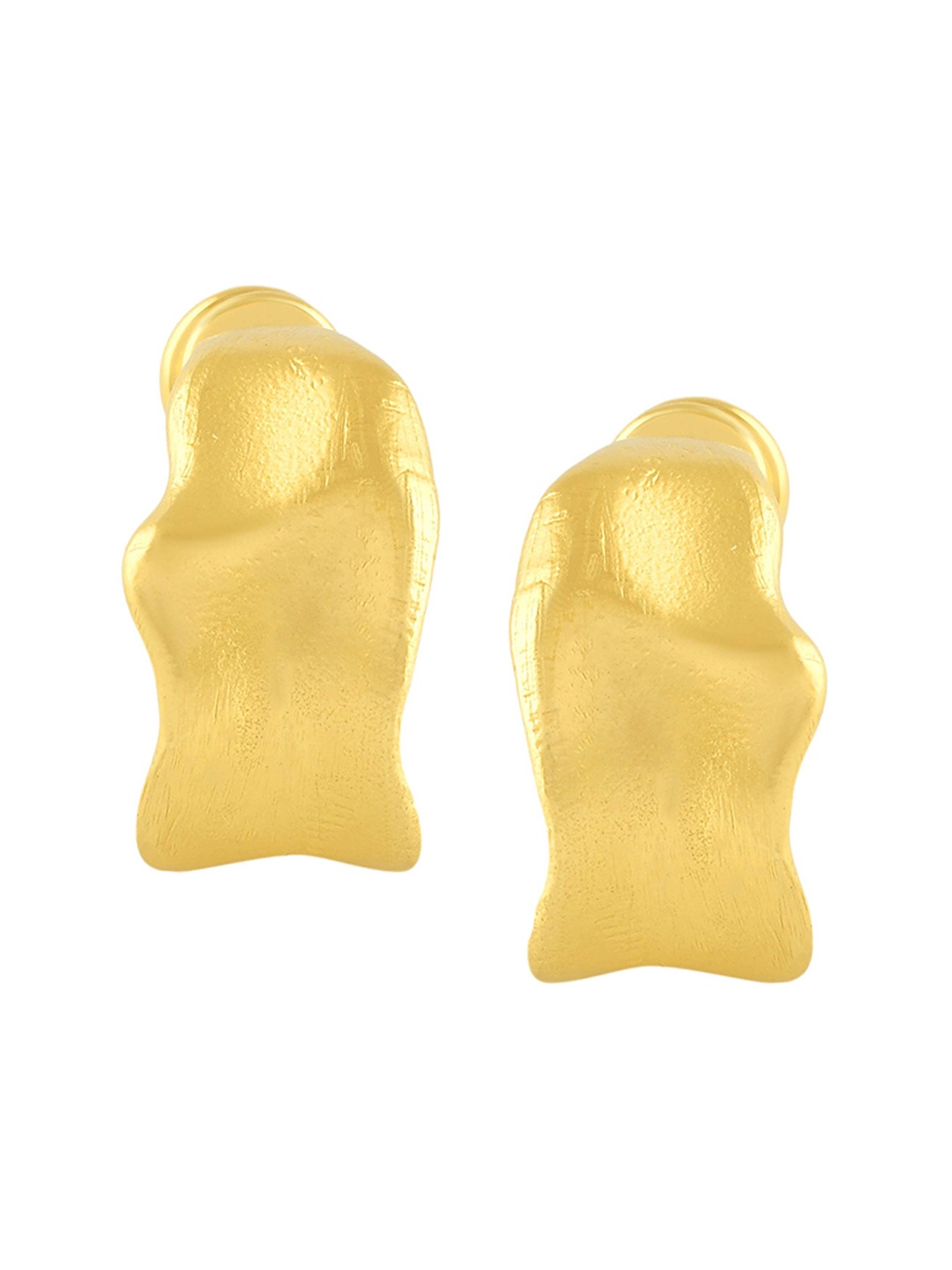 

ARVINO Gold-Plated Contemporary Half Hoop Earrings