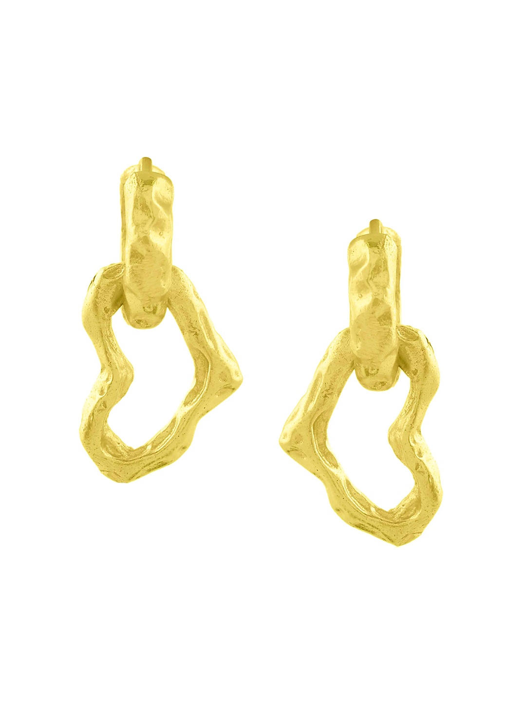 

ARVINO Gold-Plated Contemporary Drop Earrings