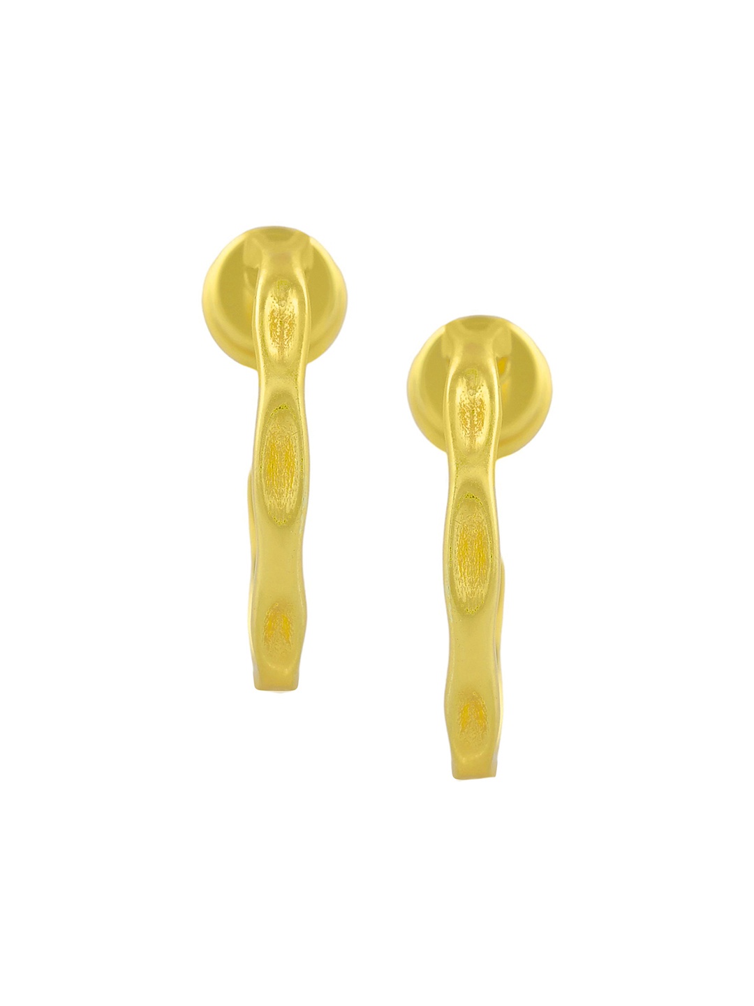 

ARVINO Gold-Plated Contemporary Half Hoop Earrings