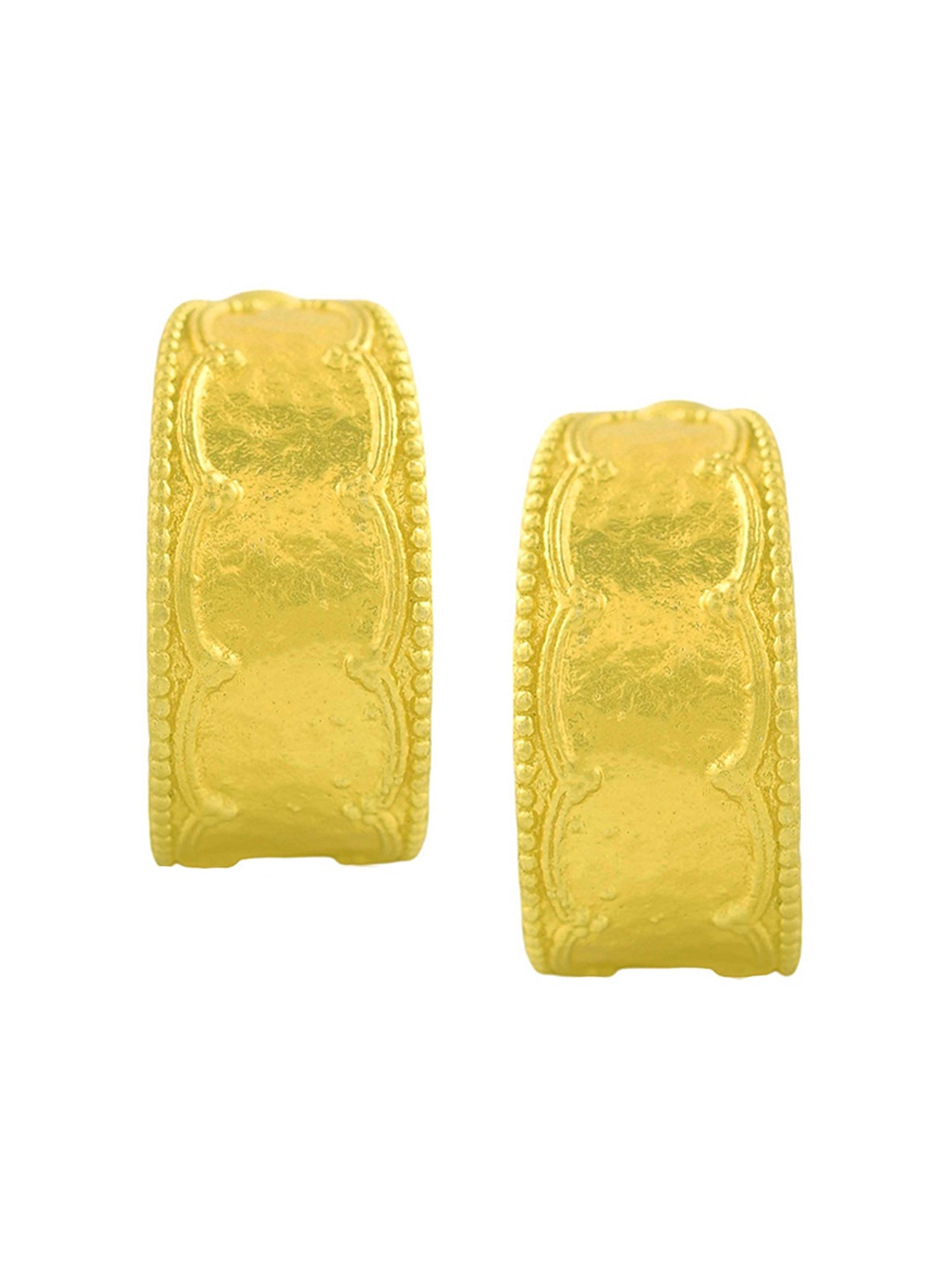 

ARVINO Gold-Plated Contemporary Half Hoop Earrings