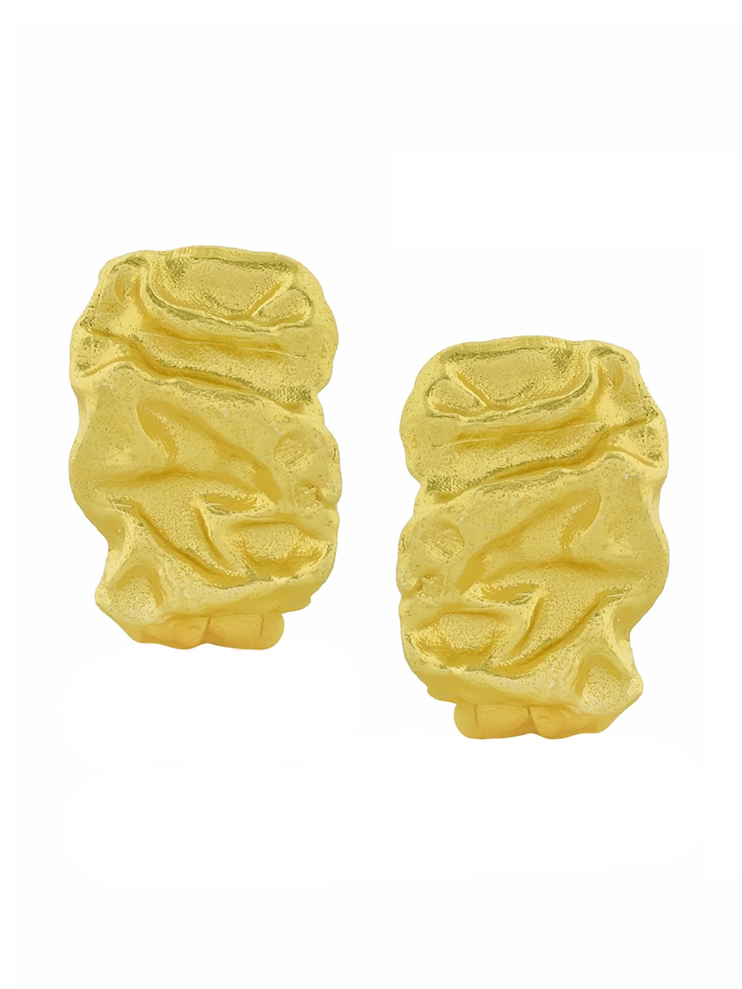 

ARVINO Gold-Plated Contemporary Half Hoop Earrings