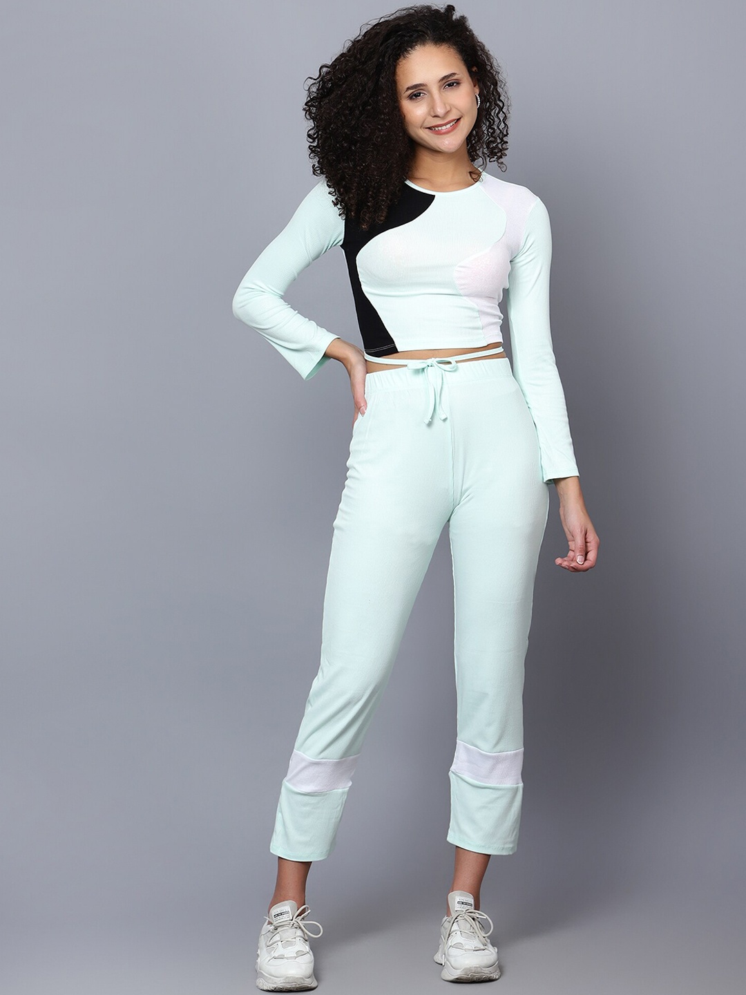 

Chemistry Round-Neck Long Sleeve Top & Trouser Co-Ords, White