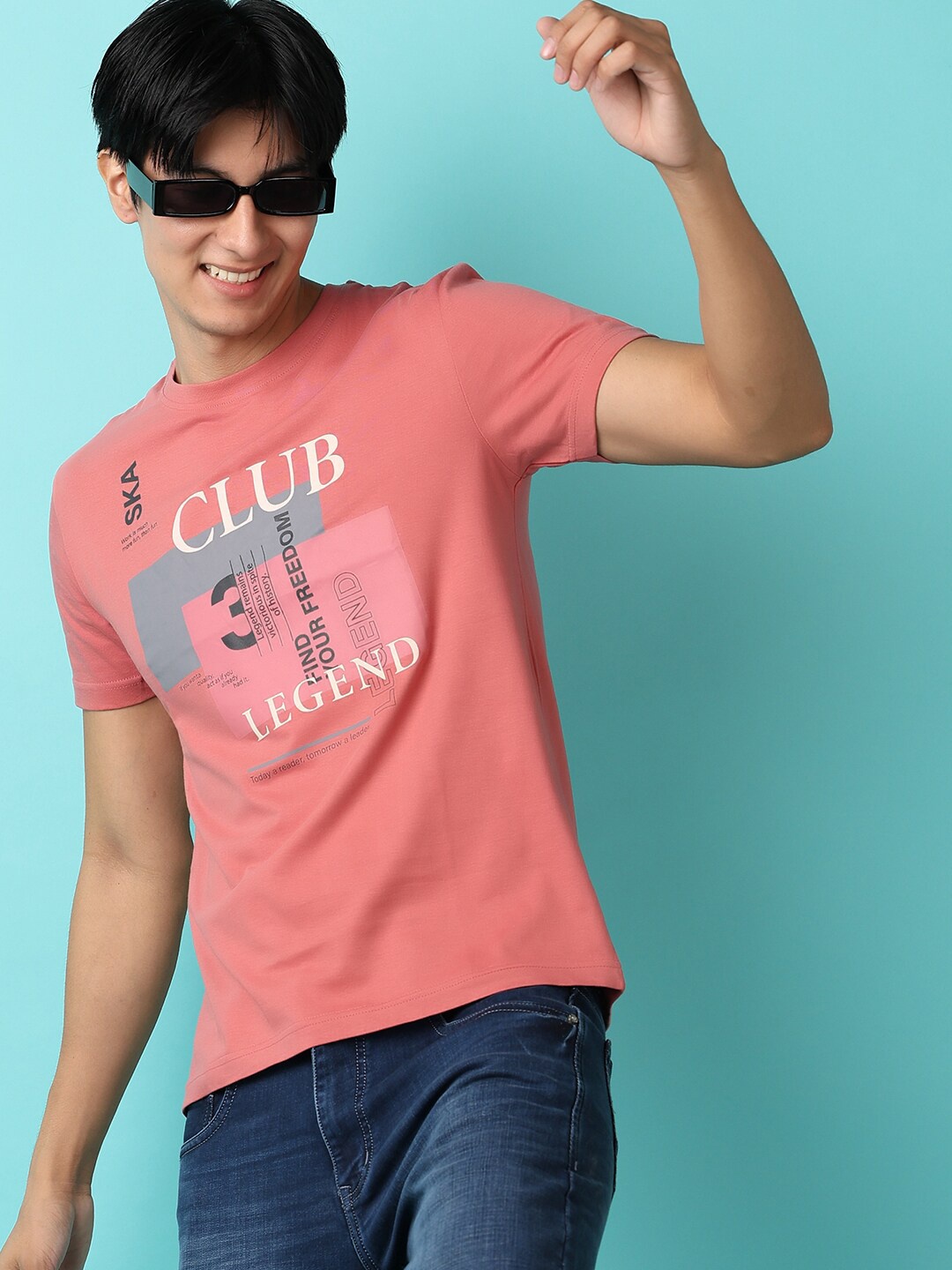 

V-Mart Men Slim Fit Opaque Printed Casual Shirt, Pink