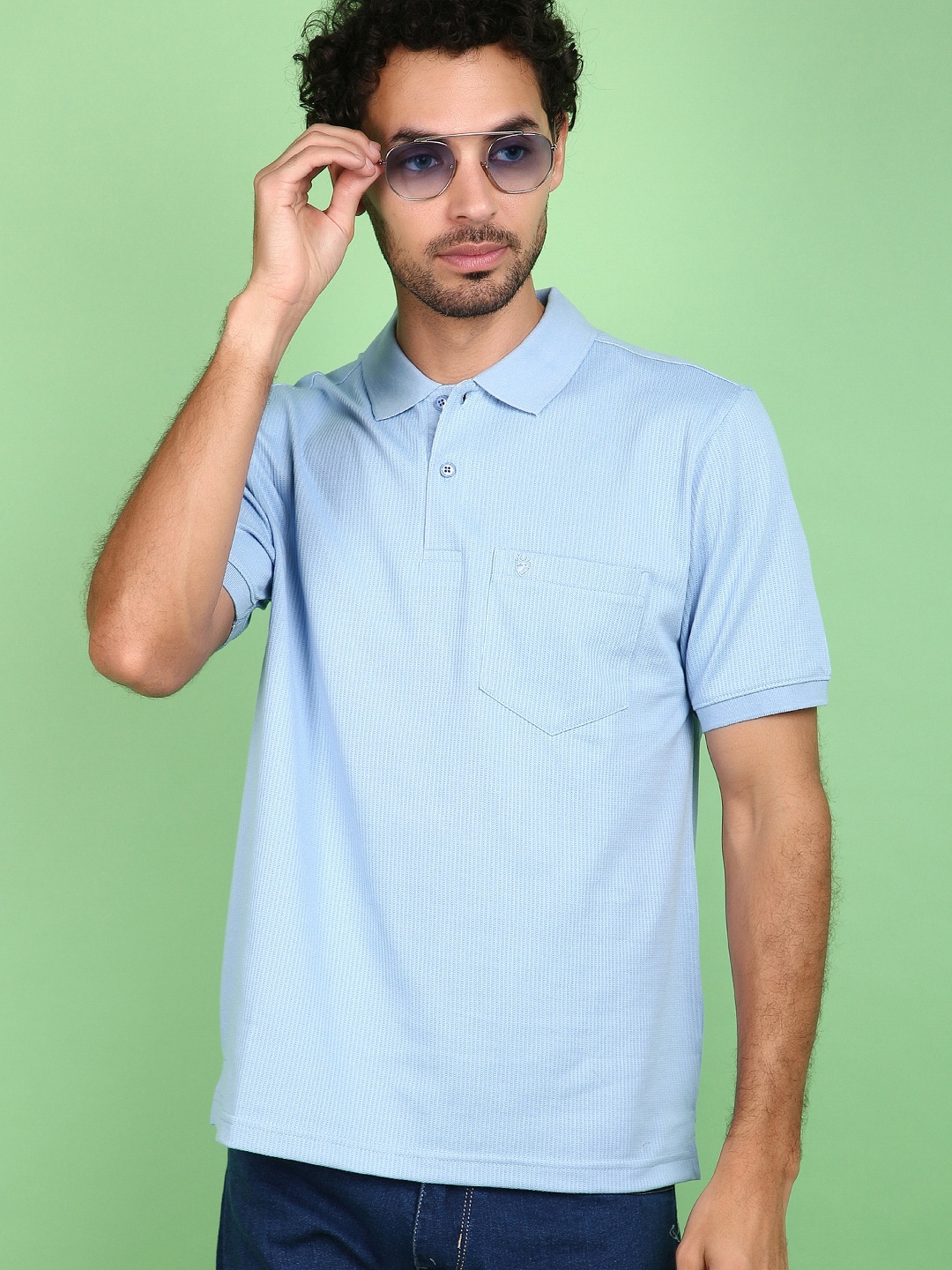 

V-Mart Polo Collar Cotton T-shirt, Blue