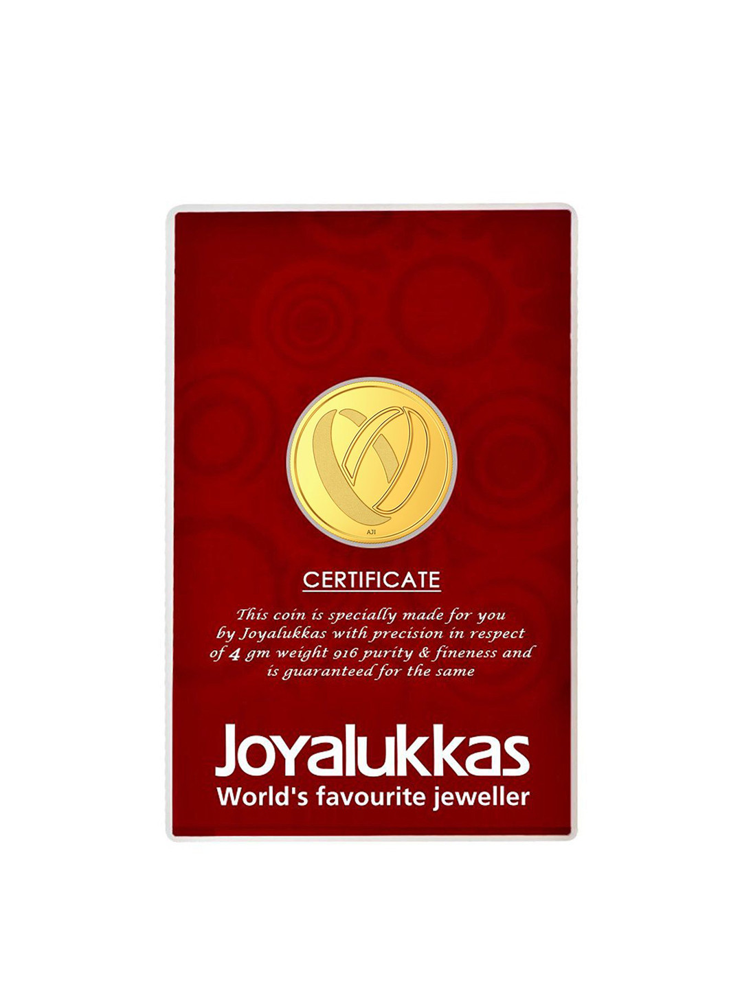 

Joyalukkas Goddess Ayappan 22KT Gold Coin- 4 gm