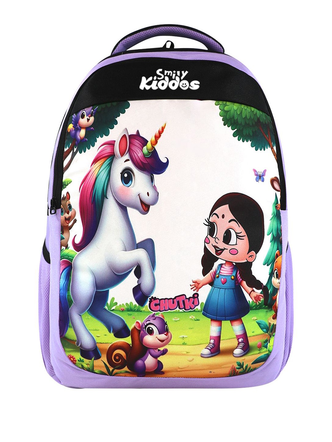

Smily Kiddos Unisex Kids Graphic Printed Ergonomic Backpack, Purple