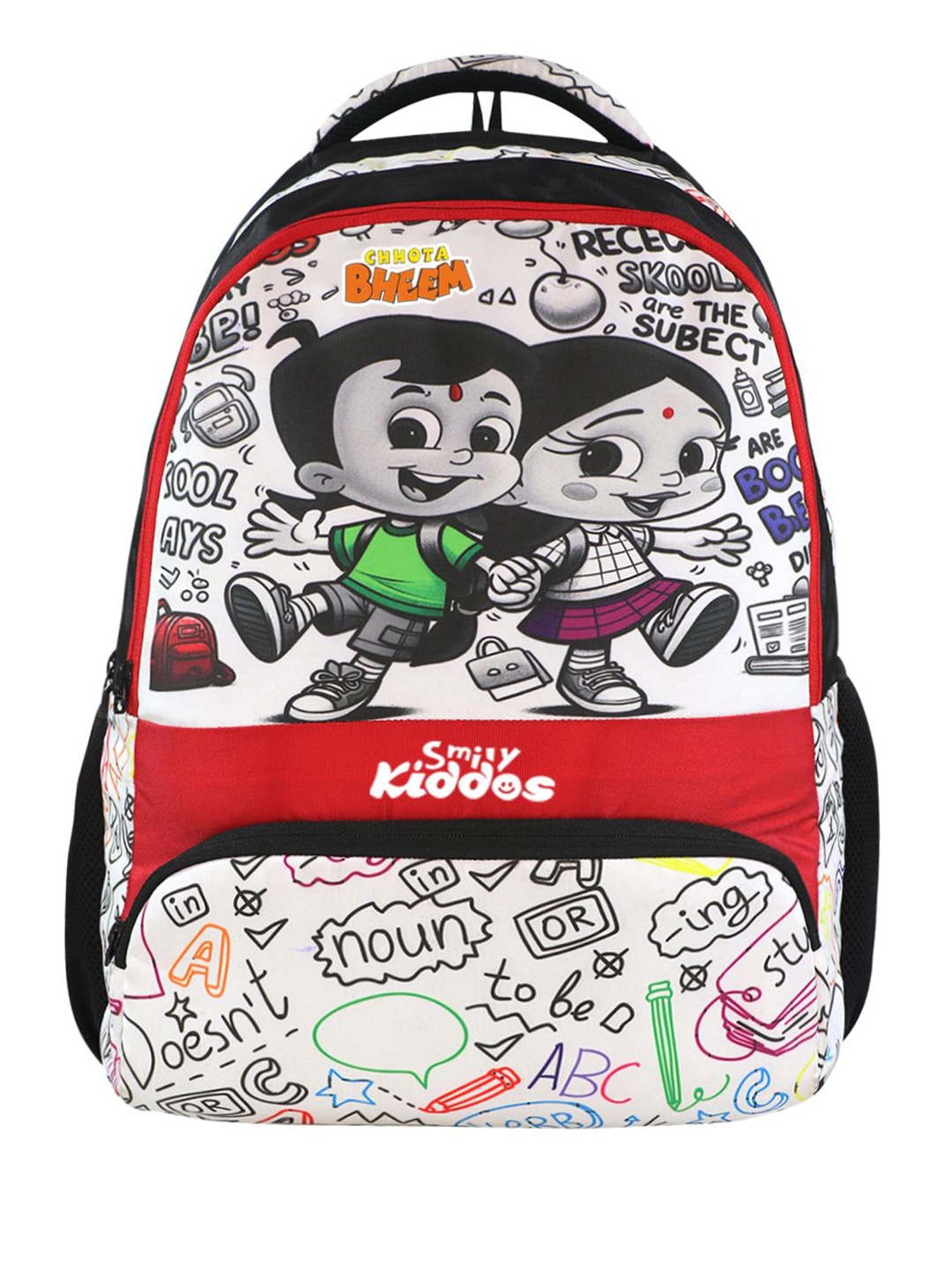 

Smily Kiddos Unisex Kids Graphic Printed Ergonomic Backpack, Red