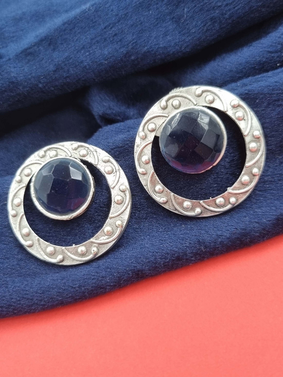 

Sangria Women Silver-Plated Stone Studded Earrings