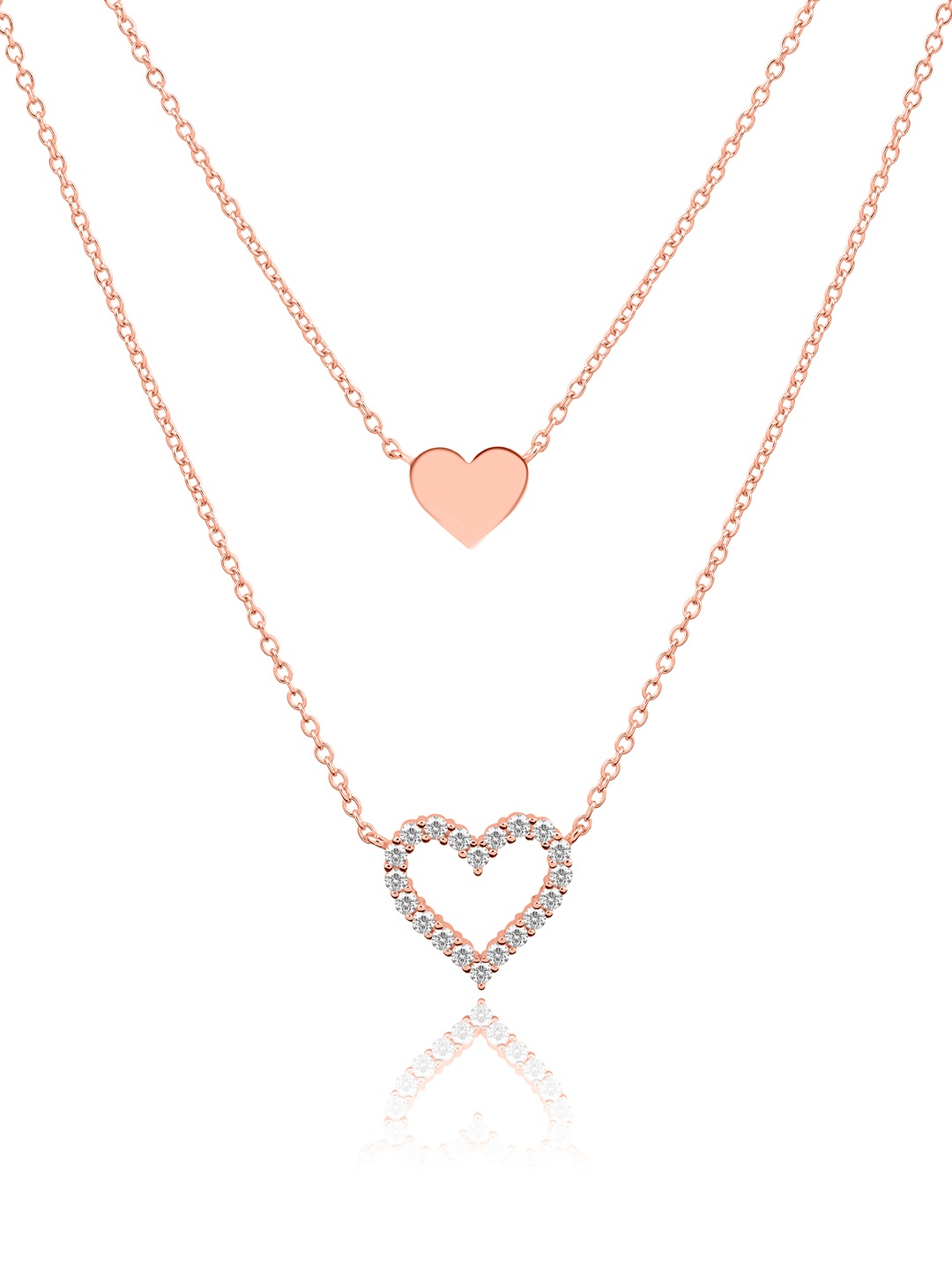 

Nistra Women Sterling Silver Rose Gold-Plated Necklace