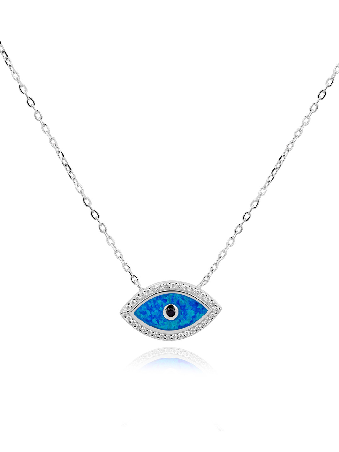 

Nistra Sterling Silver Rhodium-Plated Necklace