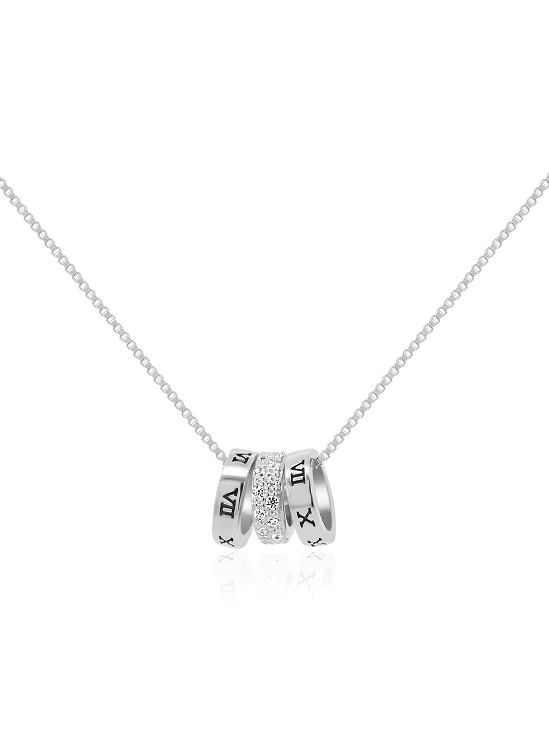 

Nistra Sterling Silver Rhodium-Plated Necklace