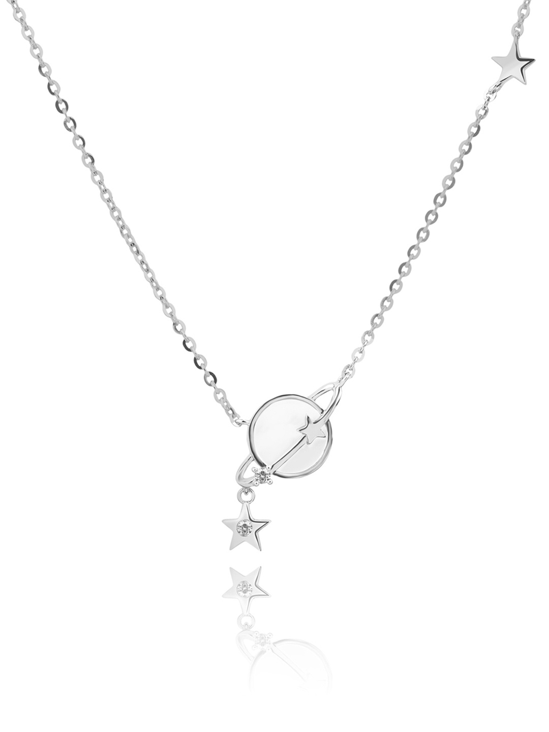 

Nistra Women Sterling Silver Rhodium-Plated Necklace