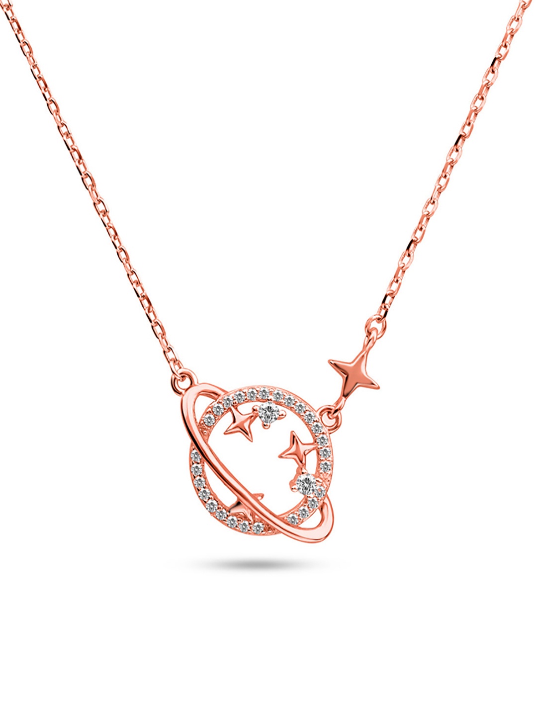 

Nistra Women Sterling Silver Rose Gold-Plated Necklace