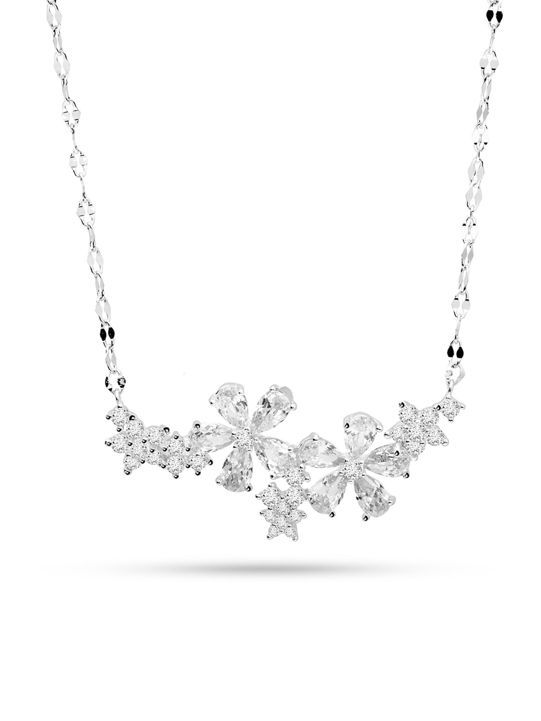 

Nistra Sterling Silver Rhodium-Plated Necklace
