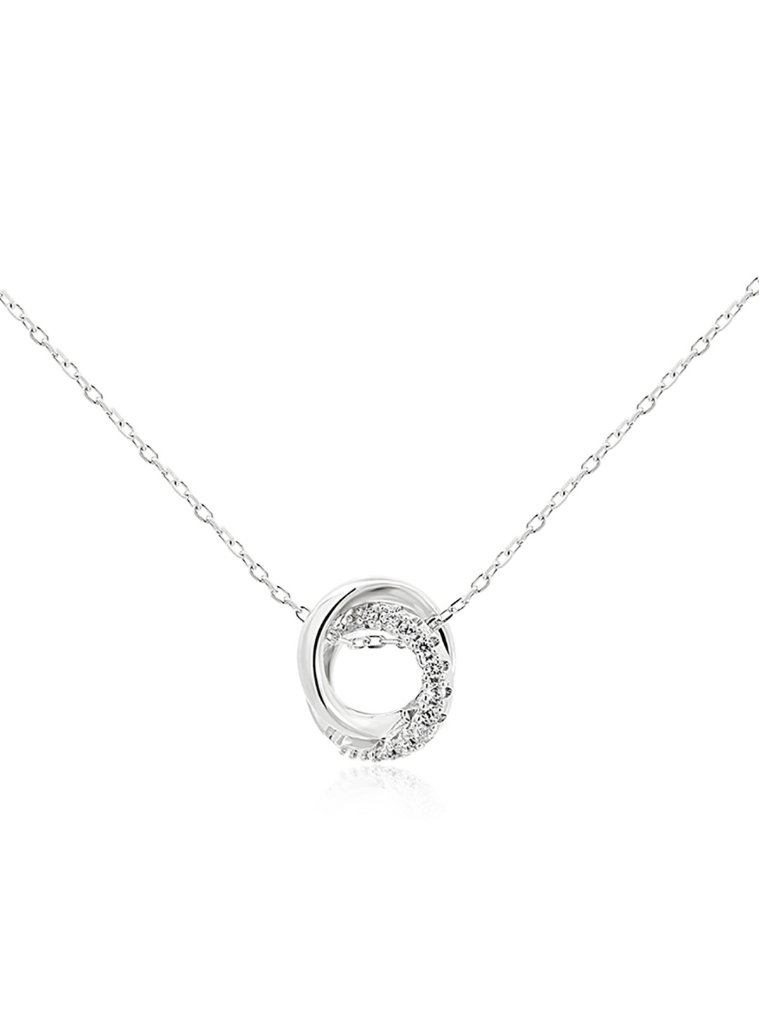 

Nistra Sterling Silver Women Rhodium-Plated Necklace
