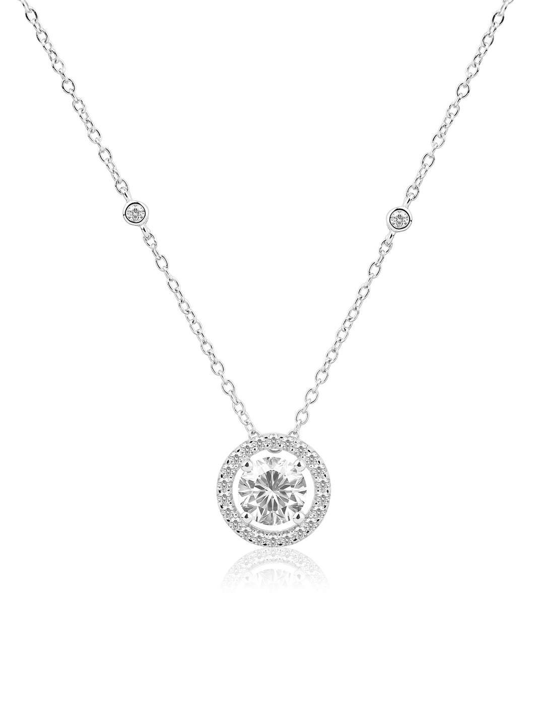 

Nistra Sterling Silver Rhodium-Plated Necklace