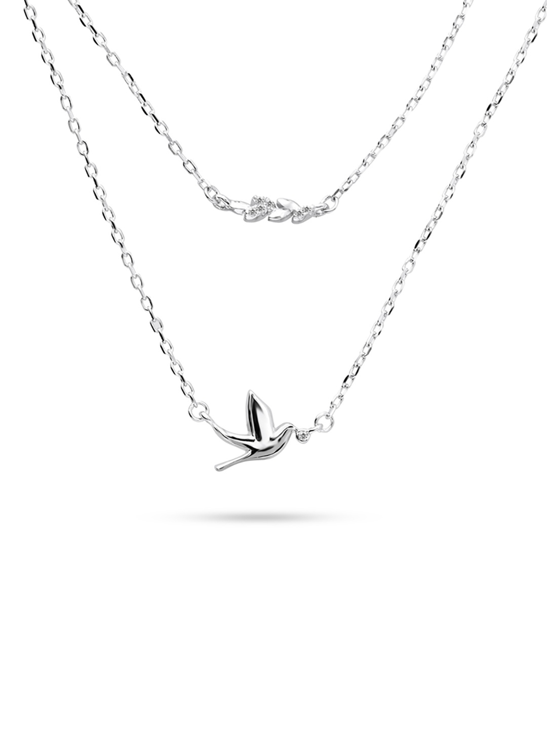 

Nistra Women Sterling Silver Rhodium-Plated Necklace