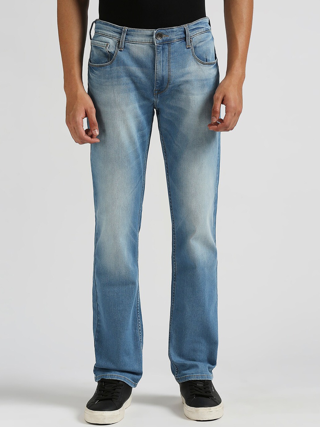 

Pepe Jeans Men Straight Fit Heavy Fade Stretchable Jeans, Blue