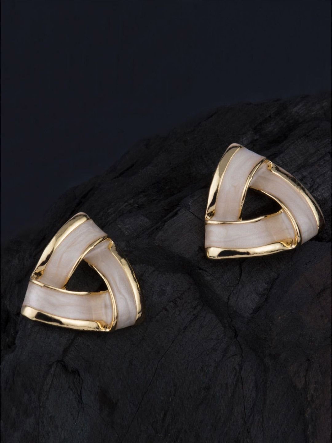 

Xivir Contemporary Studs Earrings, Gold