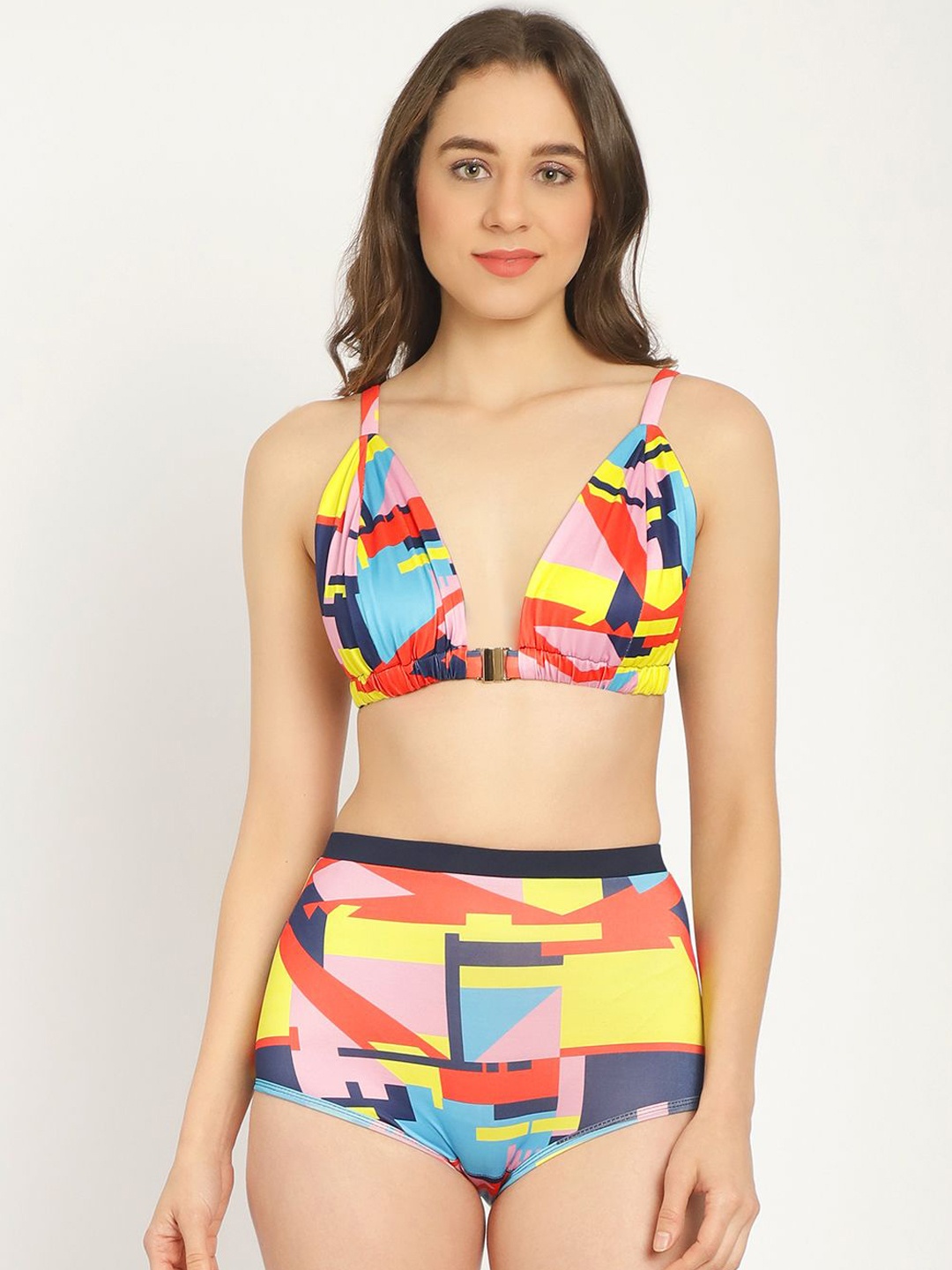 

EROTISSCH Abstract Printed Swim Bikini Set, Multi