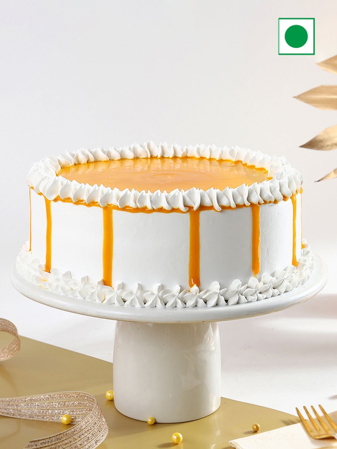 

IGP Classic Butterscotch Flavour Eggless Round Cake-500gm, White