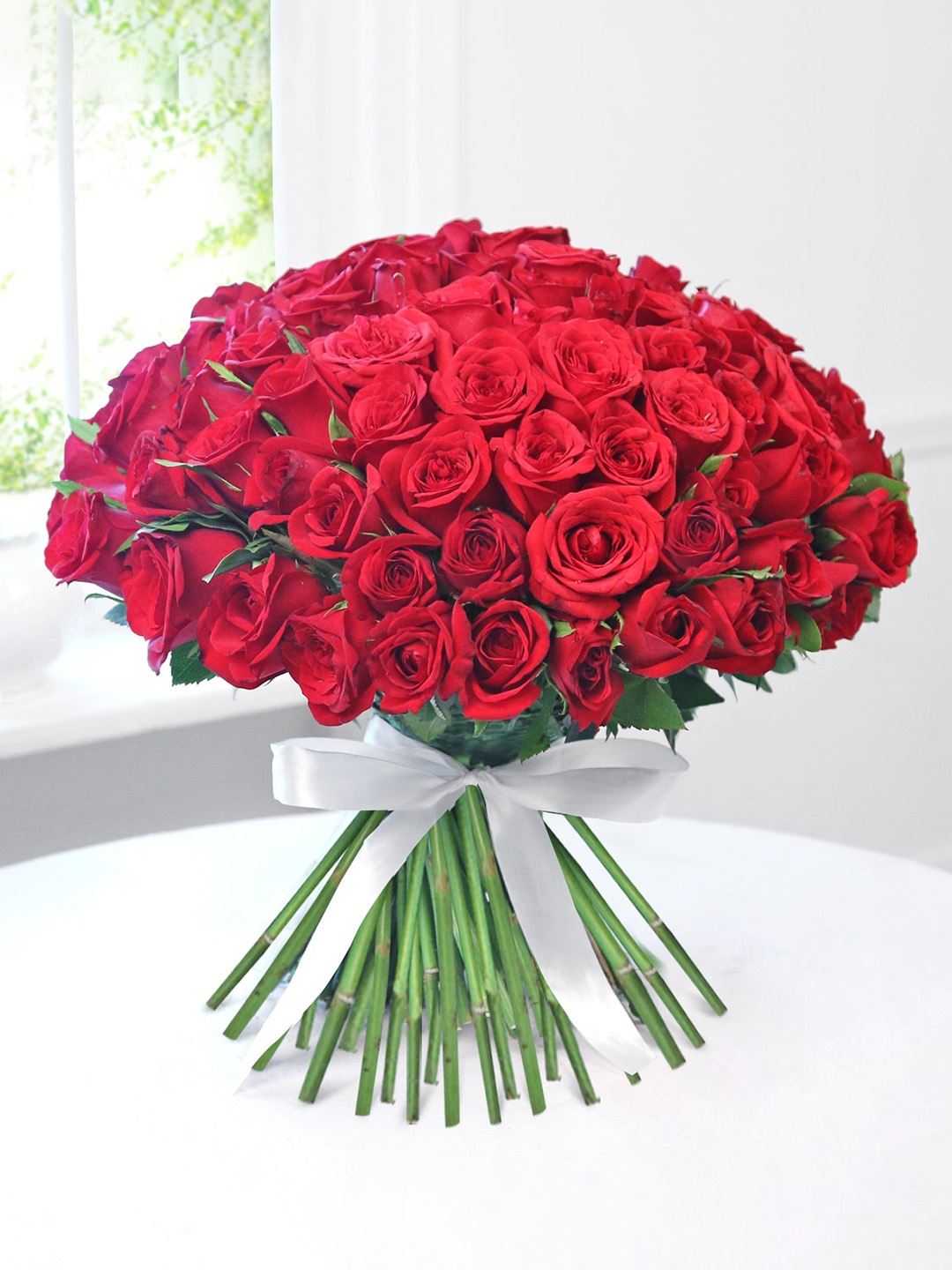

IGP Red 100-Rose Fresh Flowers Bouquet
