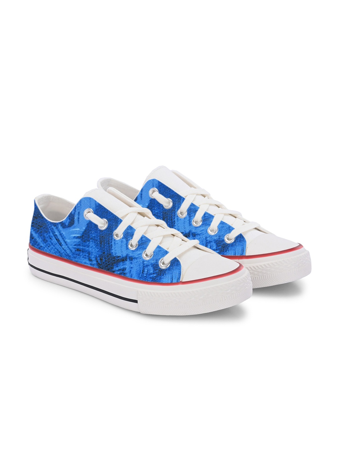 

CROWCIA LONDON Men Printed Canvas Sneakers, Multi