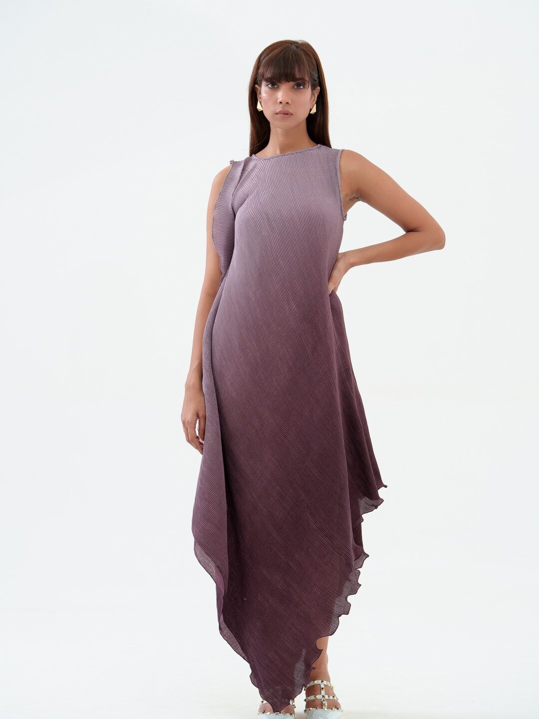 

KINA Crepe Maternity Maxi Dress, Purple