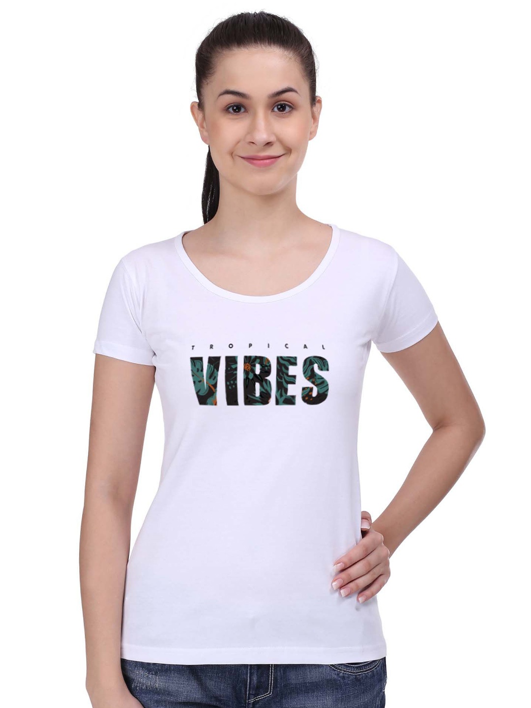 

STATUS MANTRA Women Typography Printed T-shirt, White