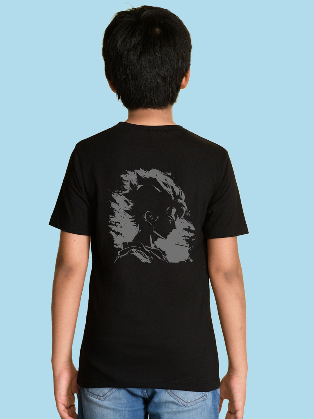 

NUSYL Boys Graphic Printed Round Neck T-shirt, Black