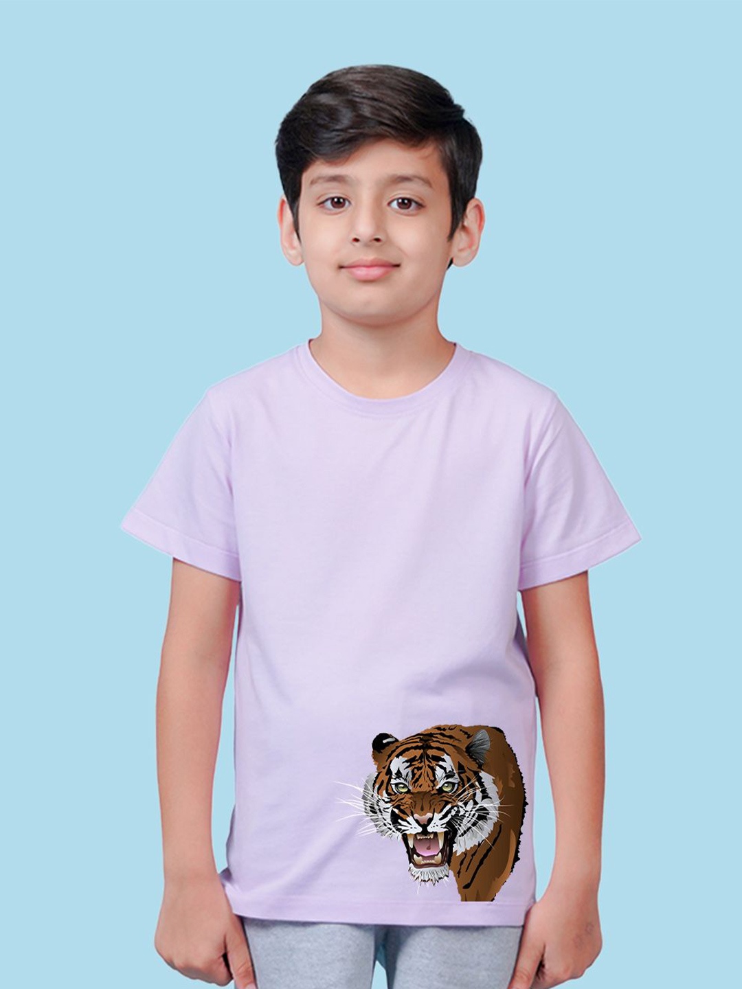 

NUSYL Boys Graphic Placement Printed T-shirt, Purple