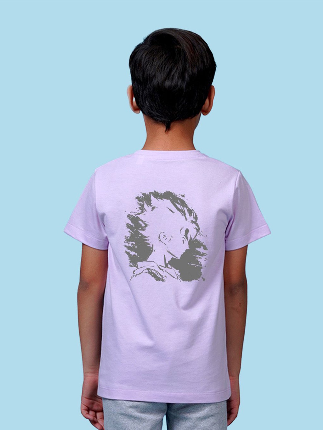 

NUSYL Boys Graphic Printed Round Neck T-shirt, Purple