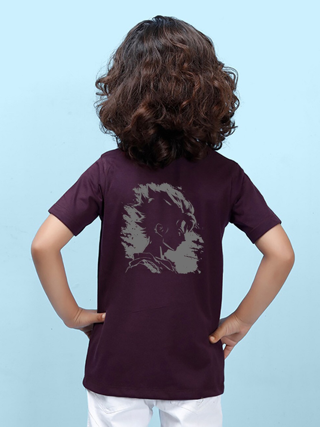 

NUSYL Boys Graphic Printed Round Neck T-shirt, Maroon