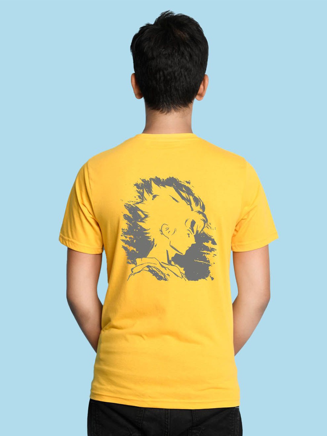

NUSYL Boys Round Neck Graphic Printed T-shirt, Yellow