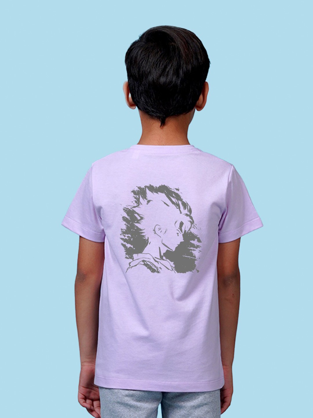 

NUSYL Boys Round Neck Graphic Printed T-shirt, Purple