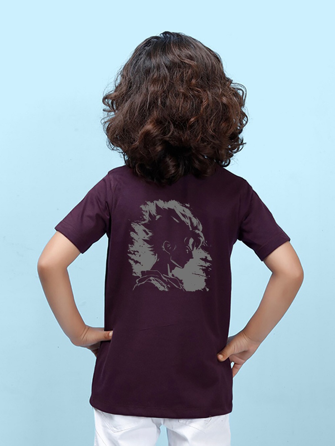 

NUSYL Boys Round Neck Graphic Printed T-shirt, Maroon